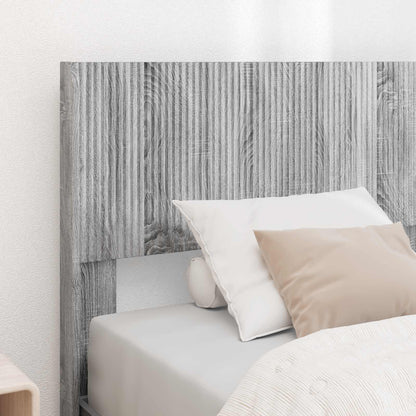 Bed Frame with Storage and Headboard Grey Sonoma 90 x 200 cm