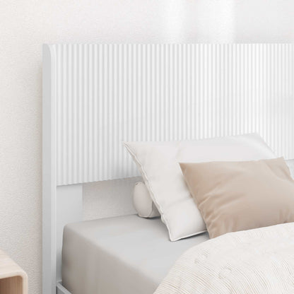Bed Frame with Storage and Headboard White 90 x 190 cm