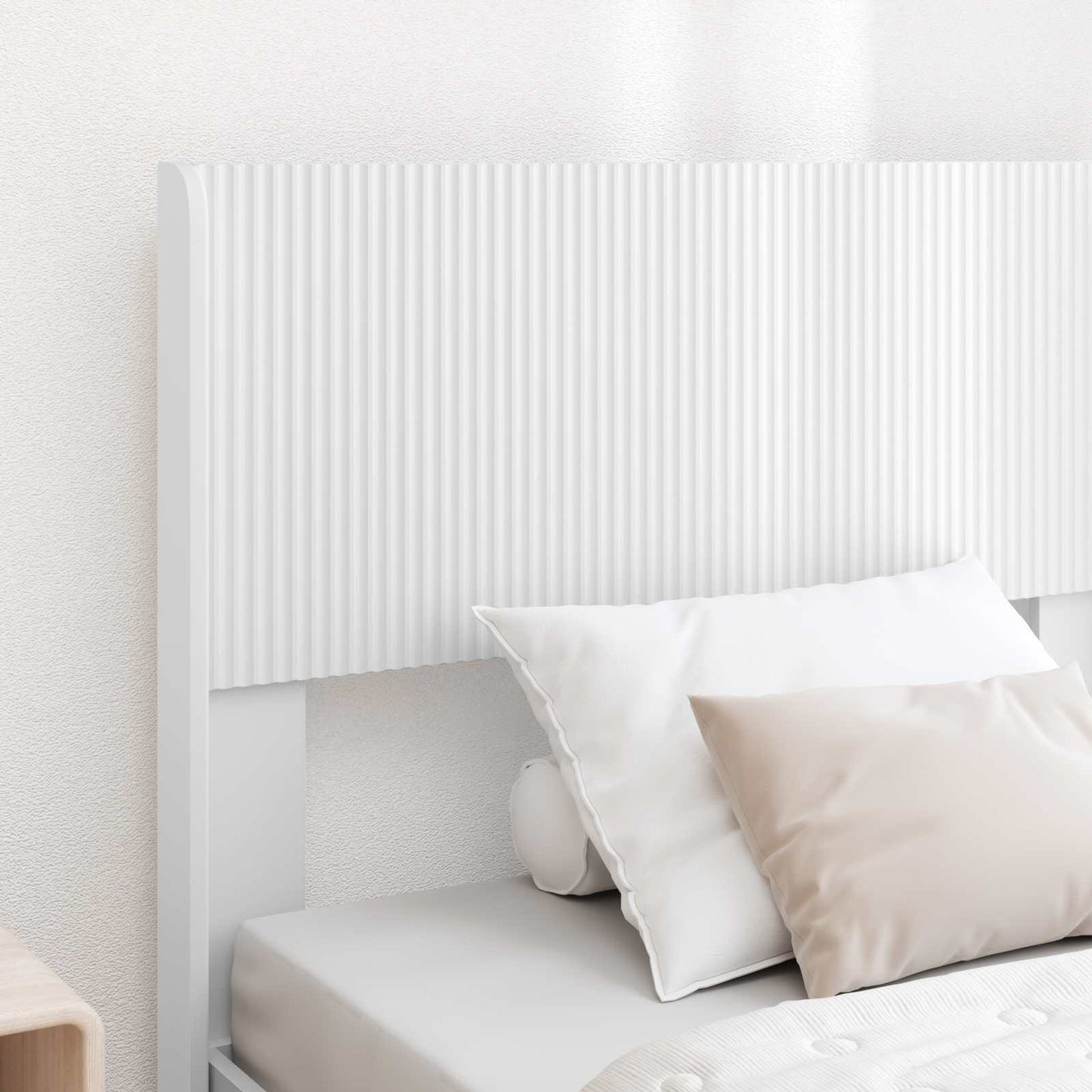 Bed Frame with Storage and Headboard White 75 x 190 cm
