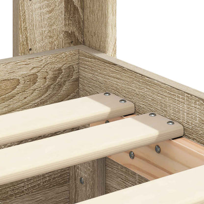 Bed Frame with Storage and Headboard Sonoma Oak 75 x 190 cm