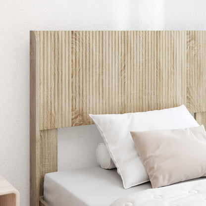 Bed Frame with Storage and Headboard Sonoma Oak 75 x 190 cm