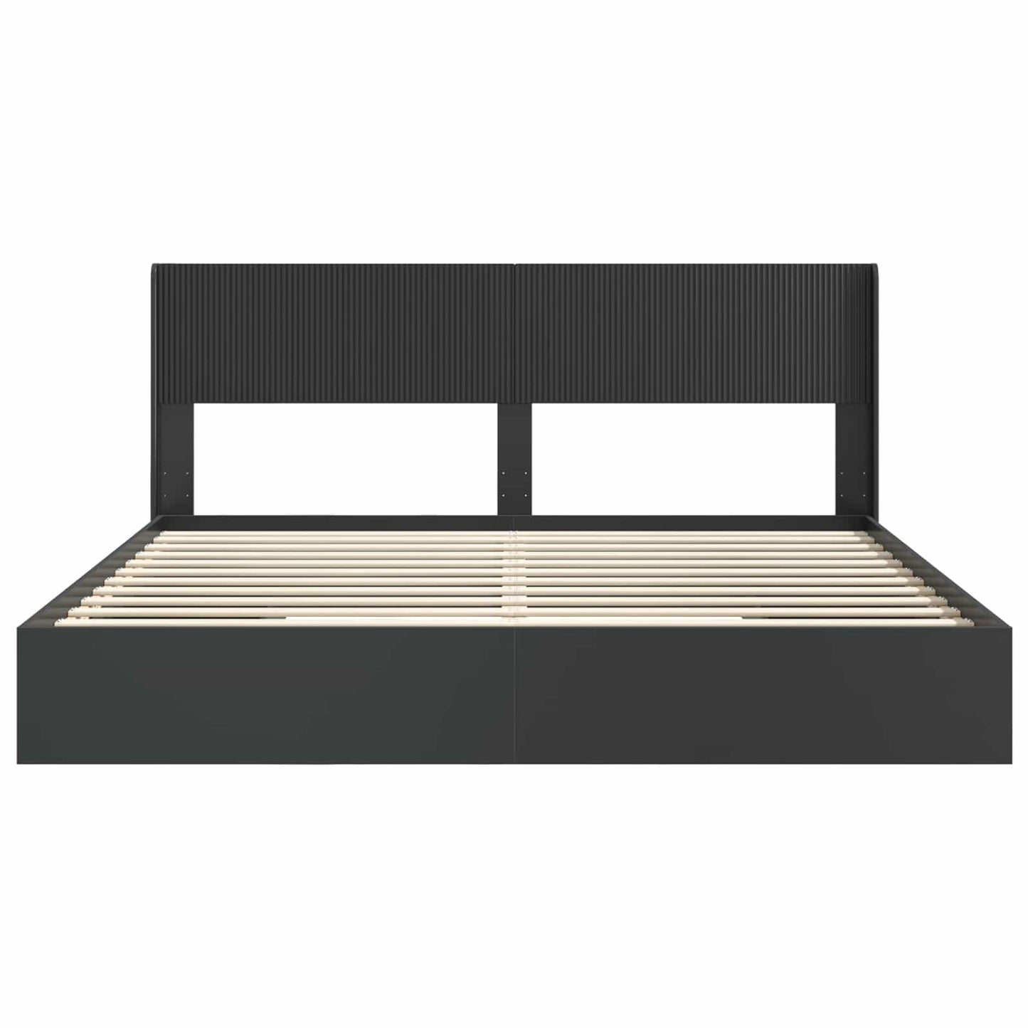 Bed Frame with Storage and Headboard 2 pcs Engineered Wood