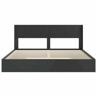 Bed Frame with Storage and Headboard 2 pcs Engineered Wood