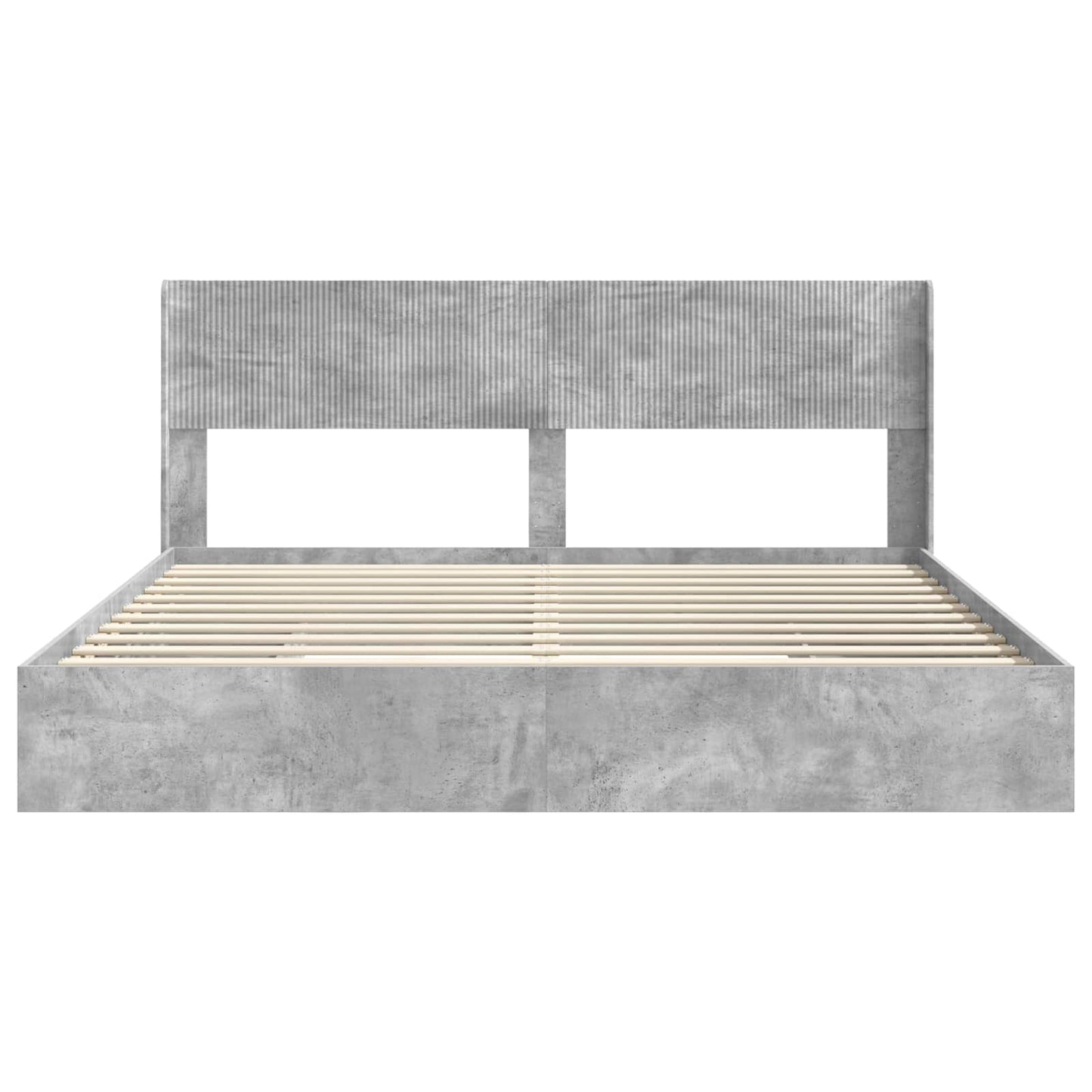 Bed Frame with Storage and Headboard 2 pcs Engineered Wood