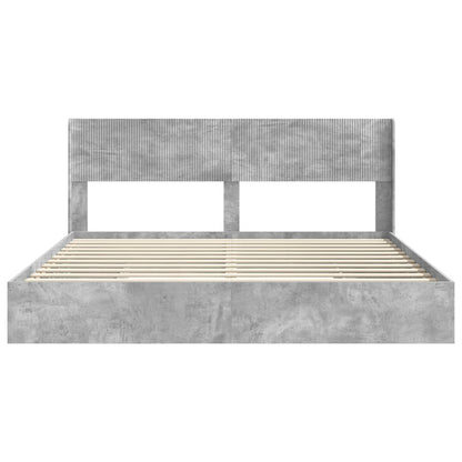 Bed Frame with Storage and Headboard 2 pcs Engineered Wood