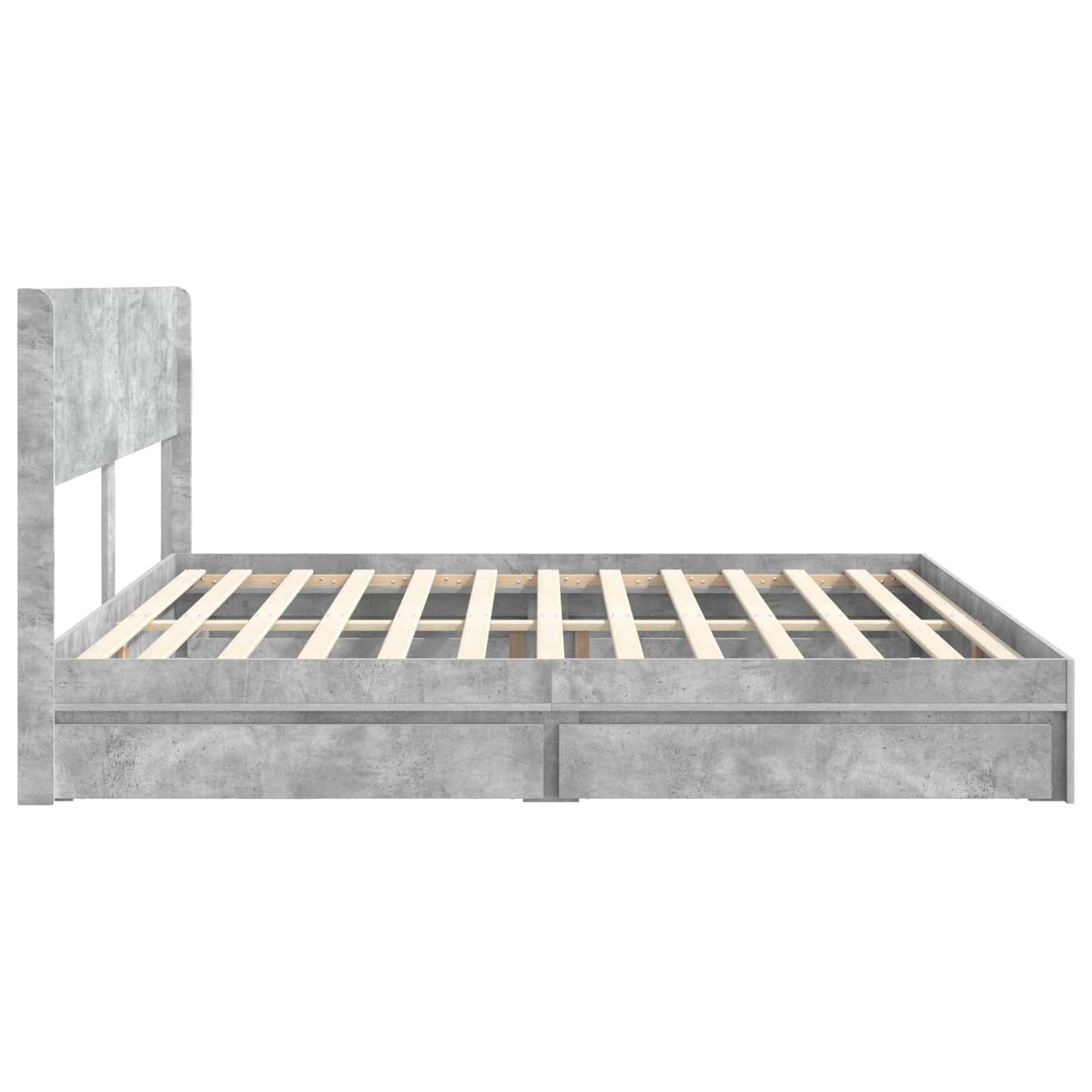 Bed Frame with Storage and Headboard 2 pcs Engineered Wood