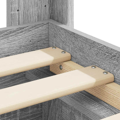 Bed Frame with Storage and Headboard 2 pcs Engineered Wood