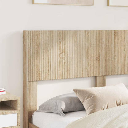 Bed Frame with Storage and Headboard Sonoma Oak 140 x 190 cm