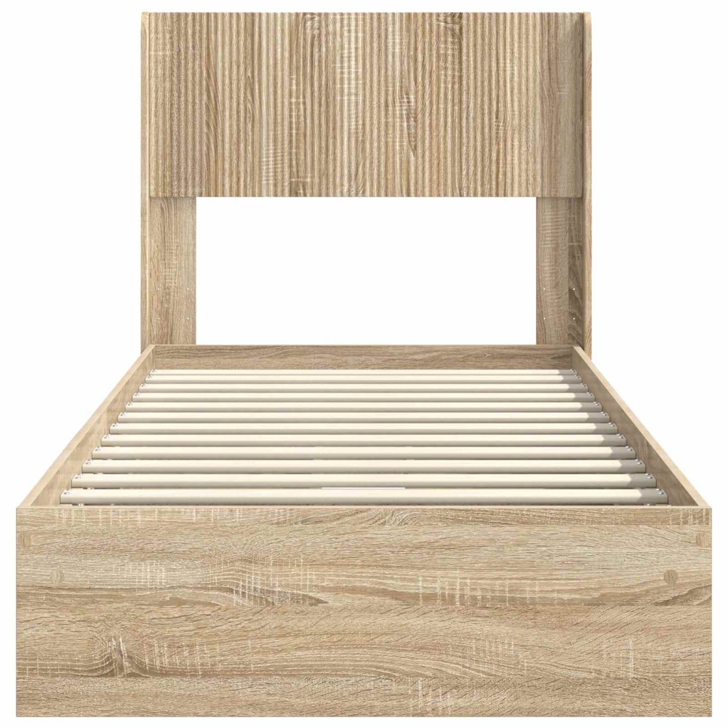Bed Frame with Storage and Headboard Sonoma Oak 100 x 200 cm