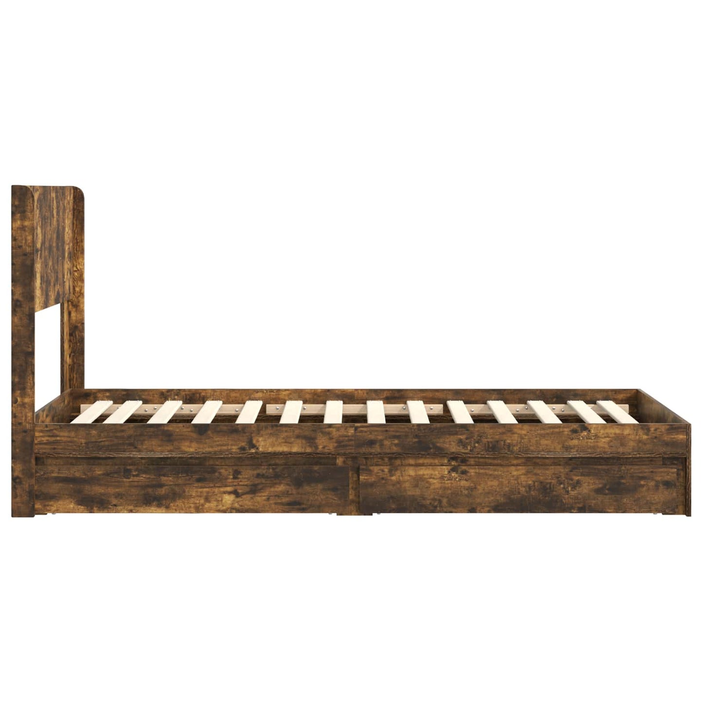 Bed Frame with Storage and Headboard 2 pcs Engineered Wood