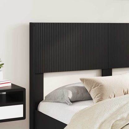 Bed Frame with Storage and Headboard Black 135 x 190 cm