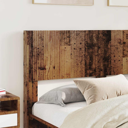 Bed Frame with Storage and Headboard Old Wood 120 x 190 cm