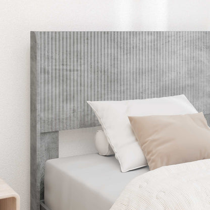 Bed Frame with Storage and Headboard Concrete Grey 100 x 200 cm