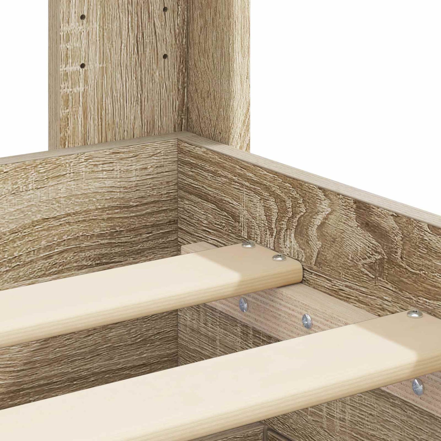 Bed Frame with Storage and Headboard Sonoma Oak 90 x 190 cm