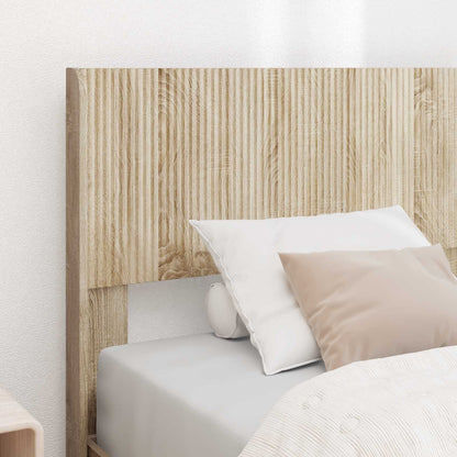 Bed Frame with Storage and Headboard Sonoma Oak 90 x 190 cm