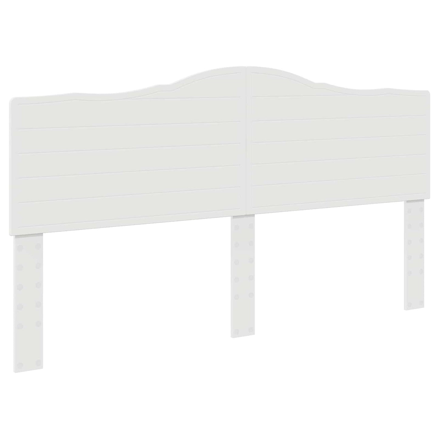 Bed Frame with Headboard White 200 x 200 cm Solid Pine Wood