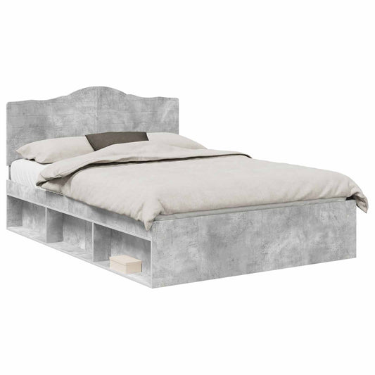 Bed Frame with Headboard Concerte 140 x 200 cm Solid Pine Wood