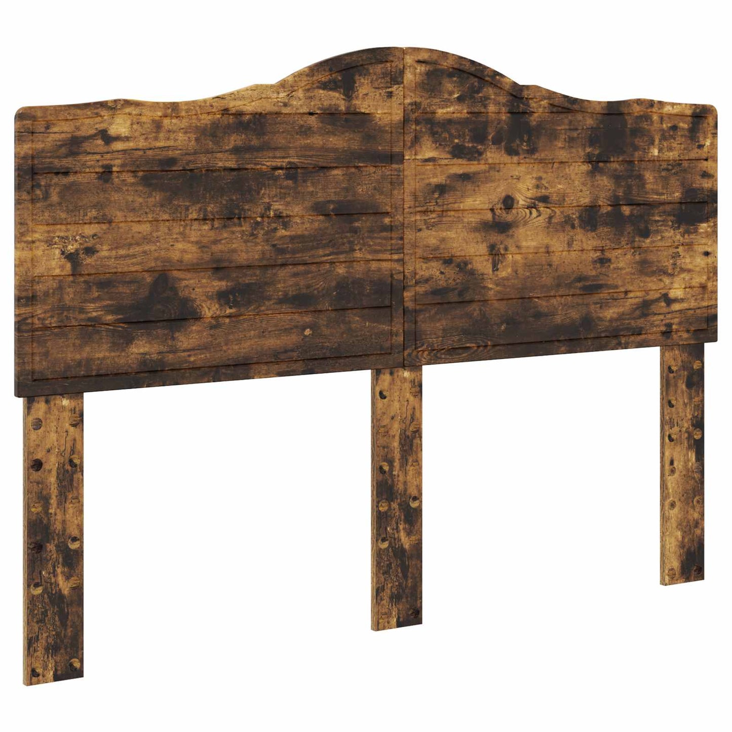 Bed Frame Smoked Oak 140 x 200 cm Solid Pine Wood