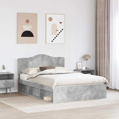 Bed Frame with Headboard Concerte 140 x 190 cm Solid Pine Wood