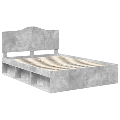 Bed Frame with Headboard Concerte 140 x 190 cm Solid Pine Wood