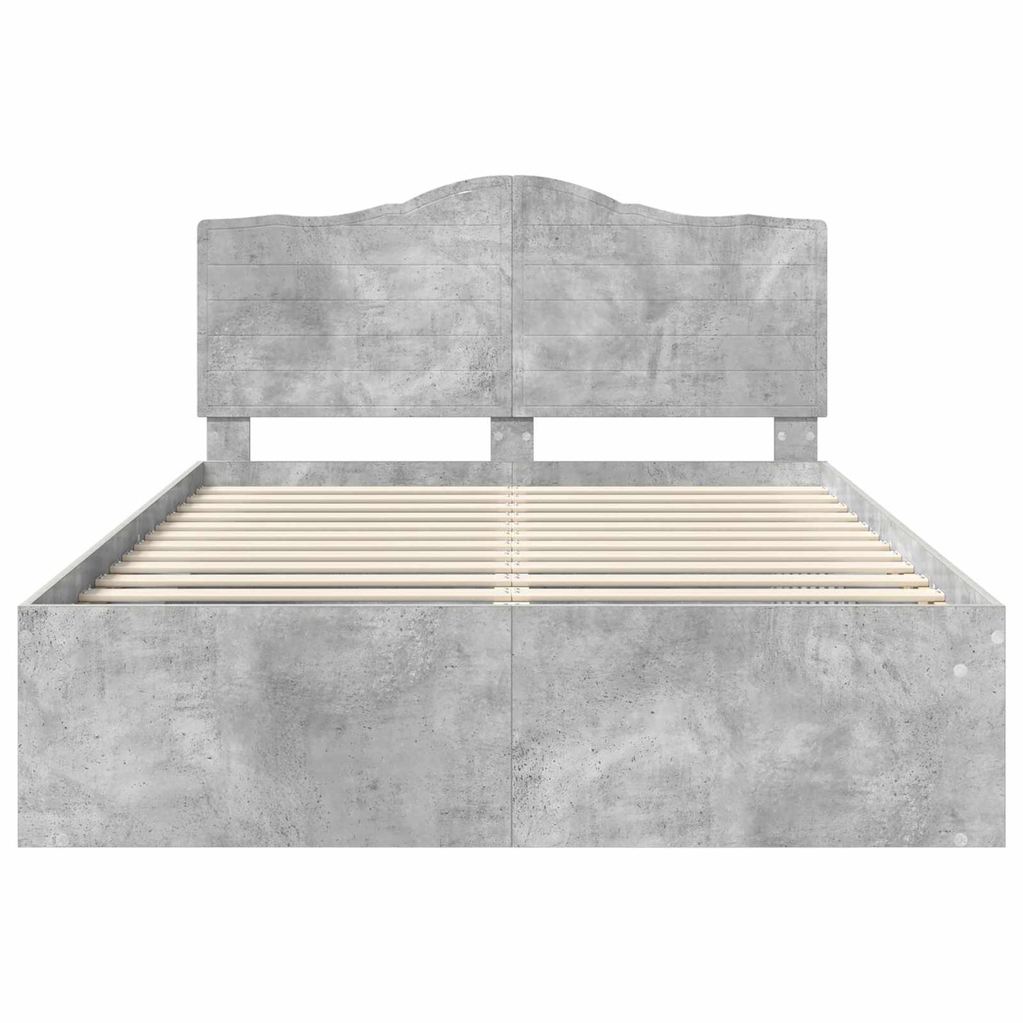 Bed Frame with Headboard Concerte 140 x 190 cm Solid Pine Wood