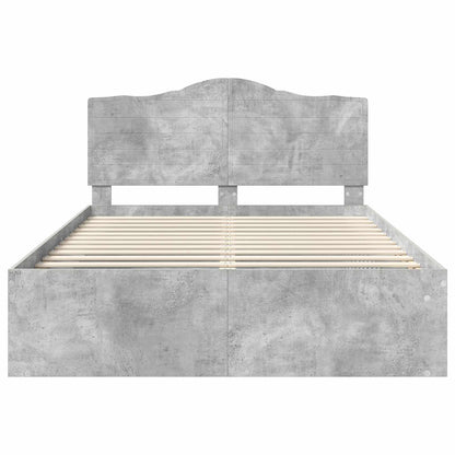Bed Frame with Headboard Concerte 140 x 190 cm Solid Pine Wood