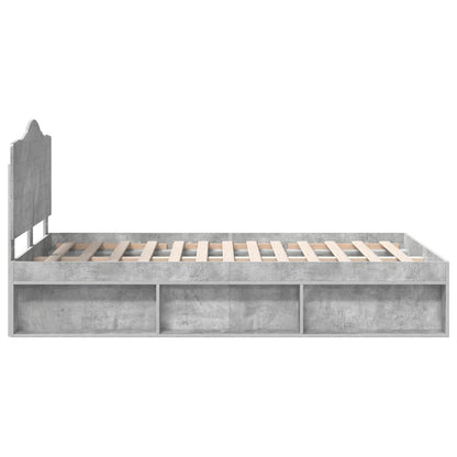 Bed Frame Concerte Grey 135 x 190 cm Solid Pine Wood