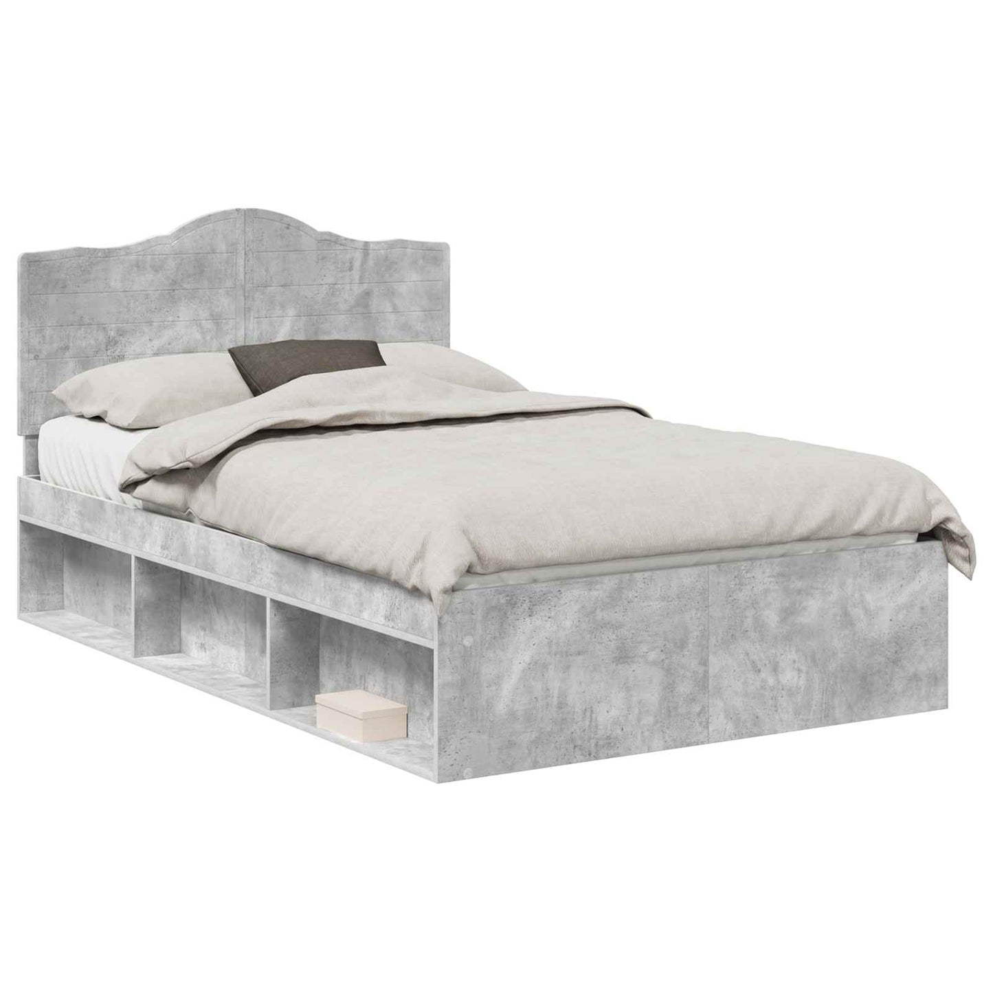 Bed Frame with Headboard Concerte 120 x 200 cm Solid Pine Wood