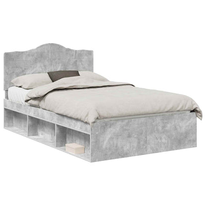 Bed Frame with Headboard Concerte 120 x 200 cm Solid Pine Wood