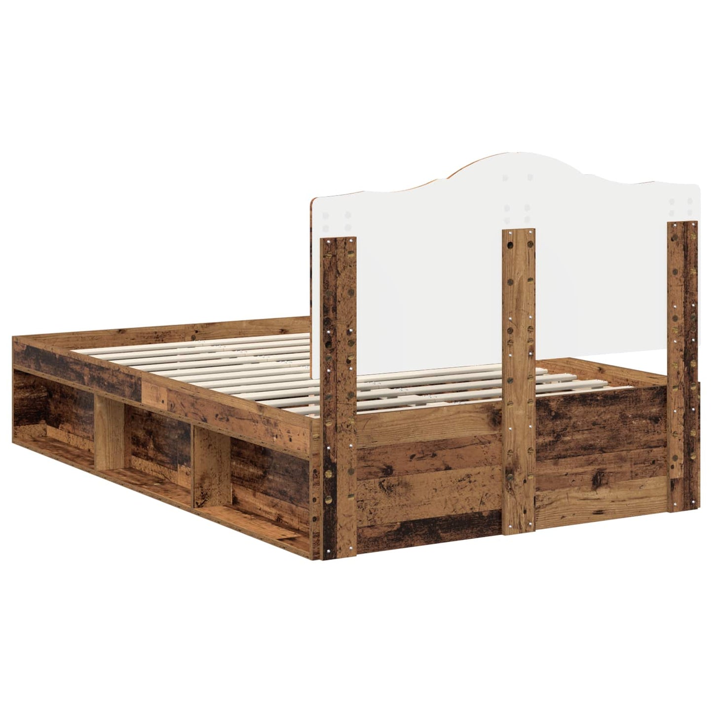 Bed Frame with Headboard Old Wood 120 x 200 cm Solid Pine Wood