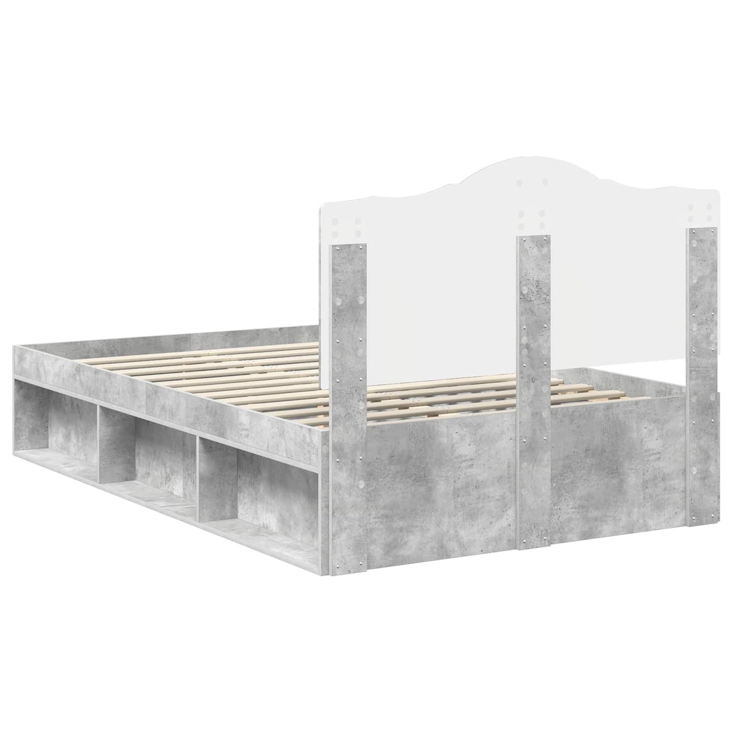 Bed Frame with Headboard Concerte 120 x 190 cm Solid Pine Wood