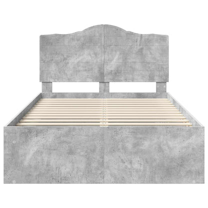 Bed Frame with Headboard Concerte 120 x 190 cm Solid Pine Wood