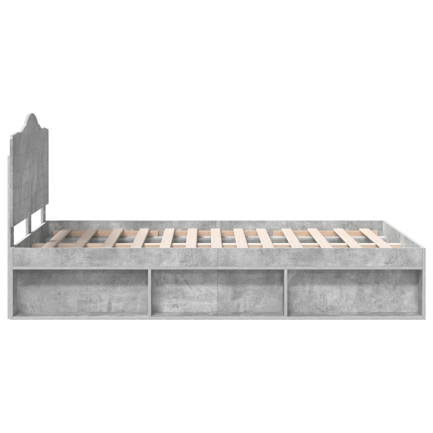 Bed Frame with Headboard Concerte 120 x 190 cm Solid Pine Wood