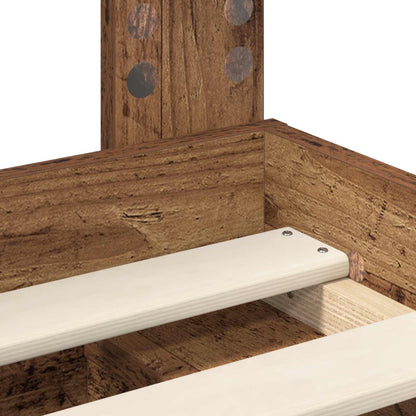 Bed Frame with Headboard Old Wood 100 x 200 cm Solid Pine Wood