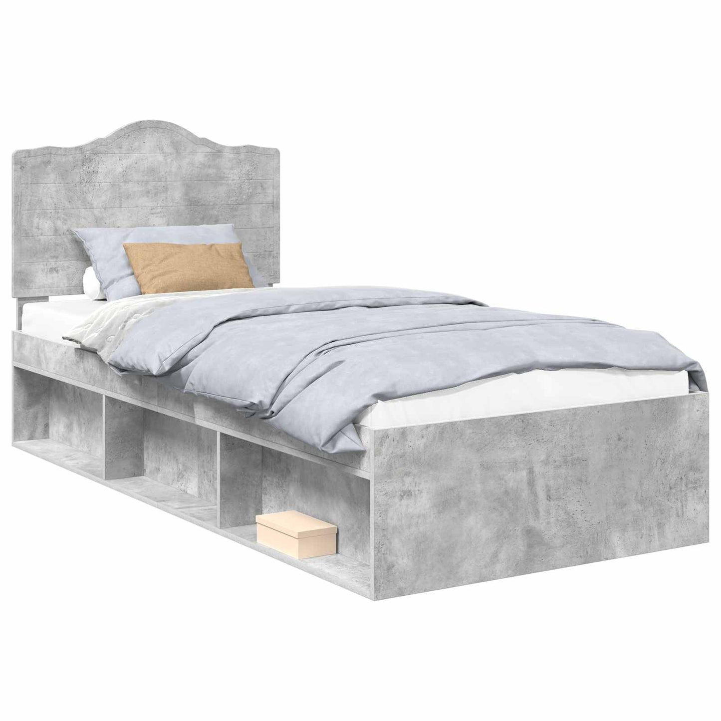 Bed Frame with Headboard Concerte 90 x 200 cm Solid Pine Wood