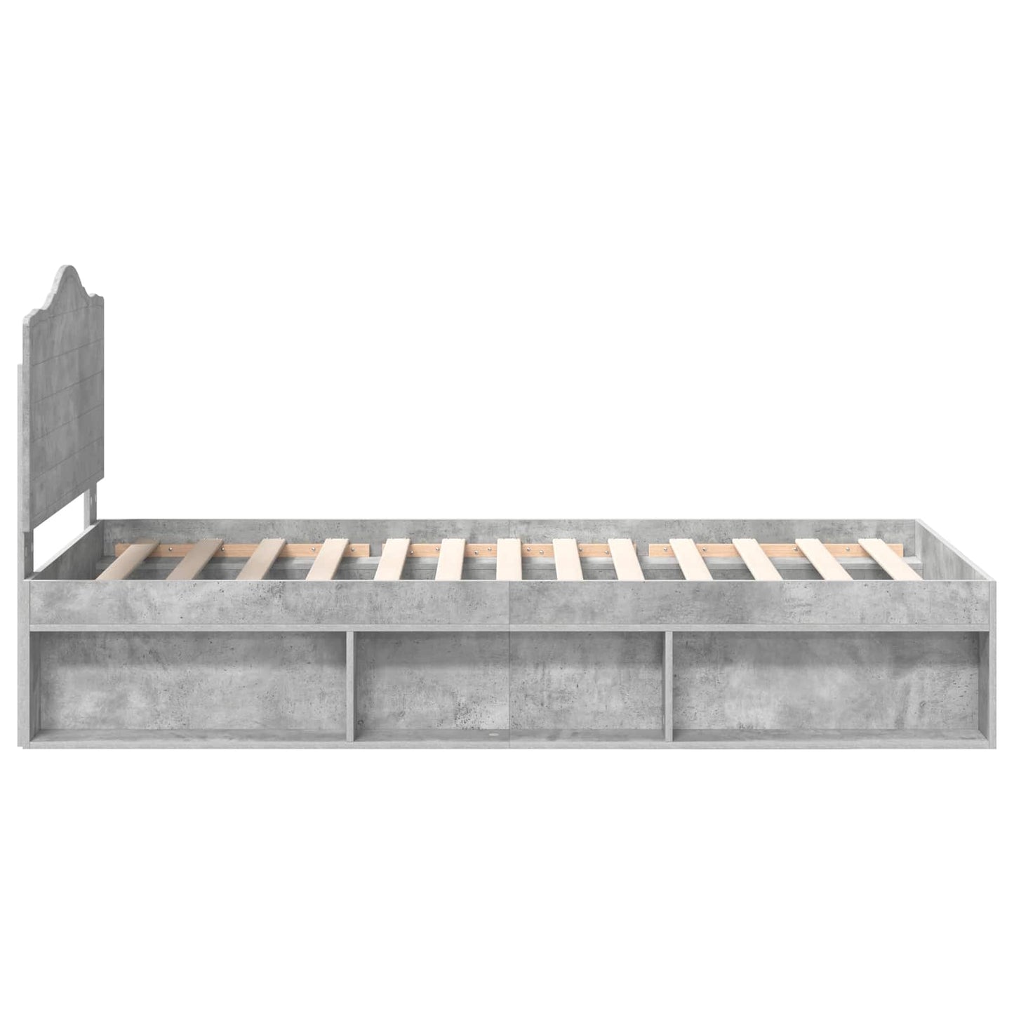 Bed Frame Concerte Grey 90 x 190 cm Solid Pine Wood