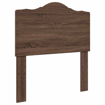 Bed Frame with Headboard Brown Oak 90 x 190 cm Solid Pine Wood
