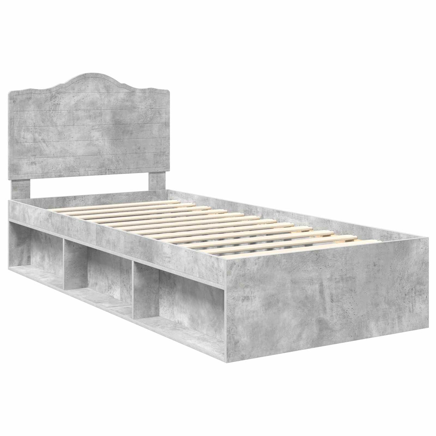 Bed Frame Concerte Grey 75 x 190 cm Solid Pine Wood