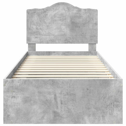 Bed Frame Concerte Grey 75 x 190 cm Solid Pine Wood