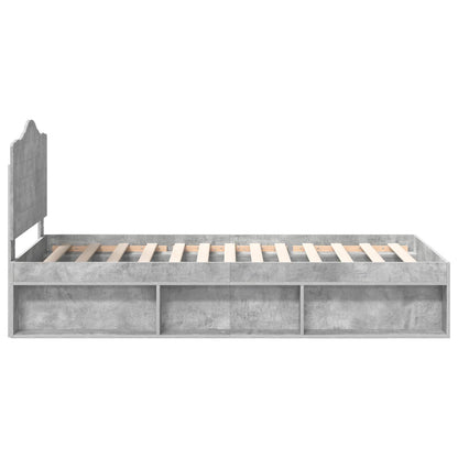 Bed Frame Concerte Grey 75 x 190 cm Solid Pine Wood