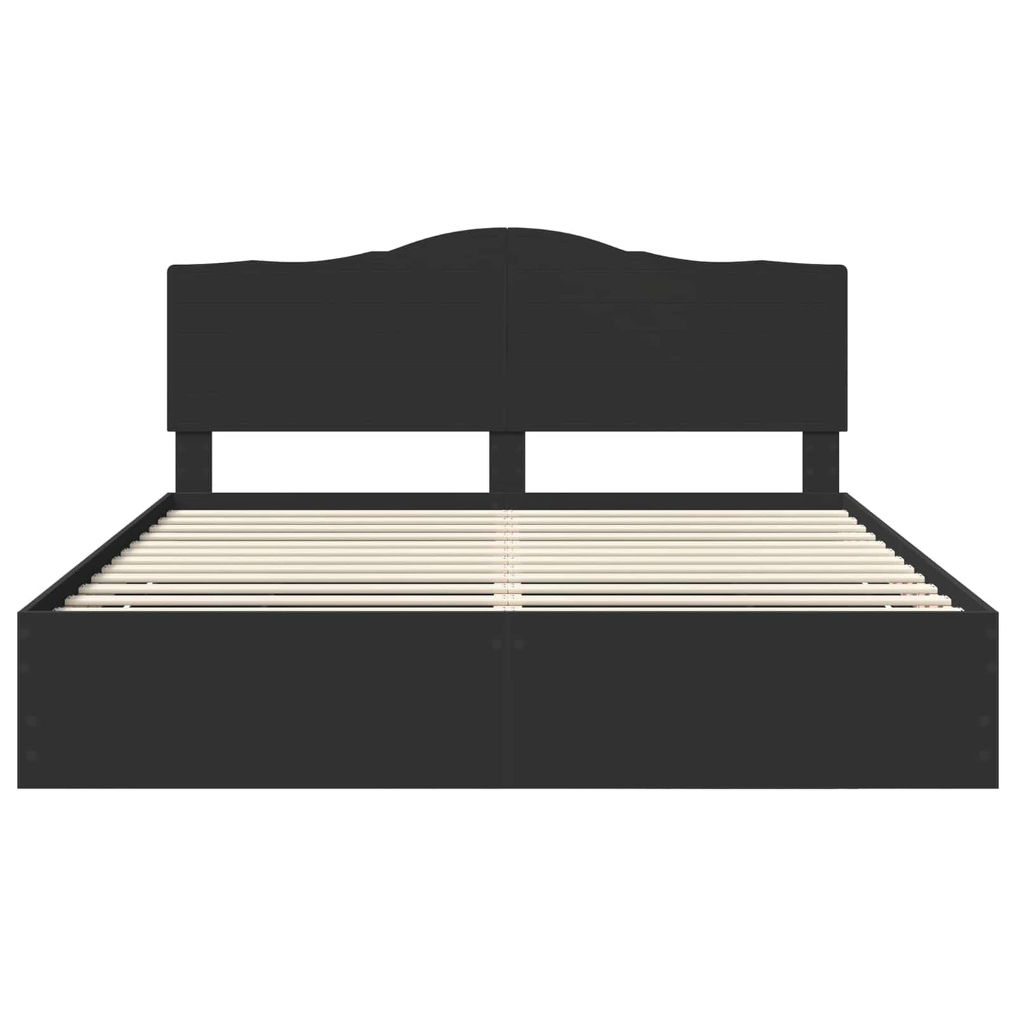 Bed Frame with Drawer Black 200 x 200 cm Engineer Wood