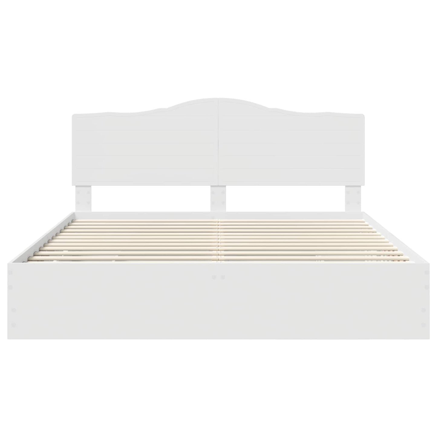 Bed Frame with Drawer White 180 x 200 cm Engineer Wood