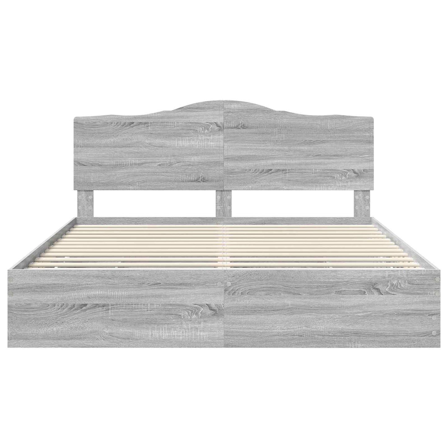 Bed Frame with Drawer Grey Sonoma 180 x 200 cm Engineer Wood