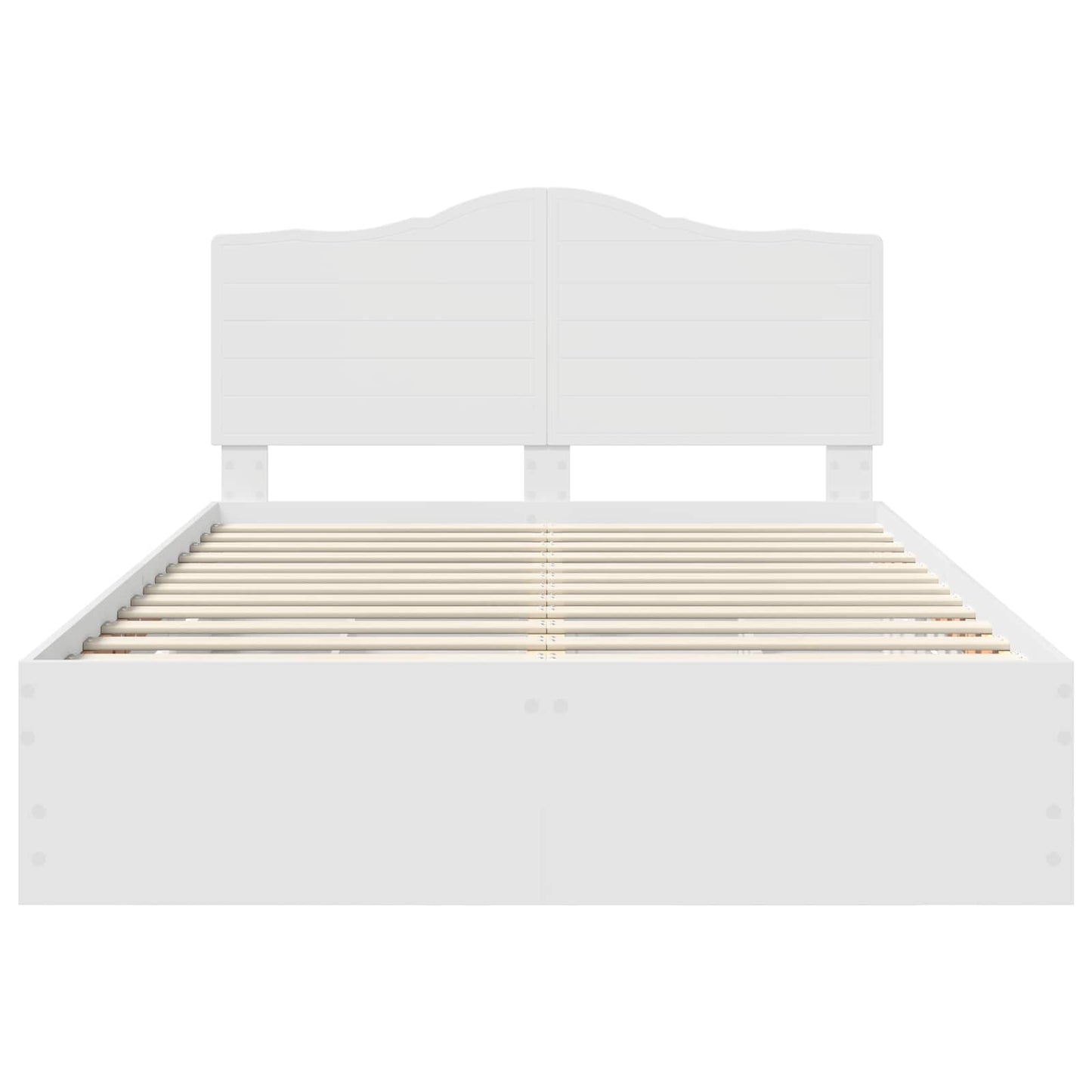 Bed Frame with Drawer White 150 x 200 cm Engineer Wood