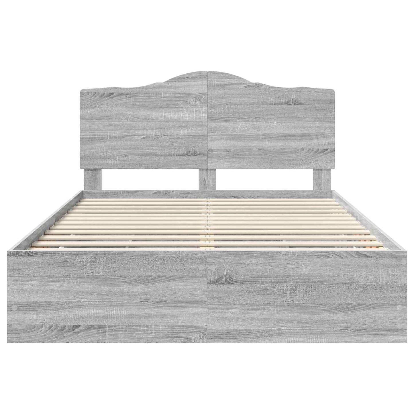 Bed Frame with Drawer Grey Sonoma 140 x 200 cm Engineer Wood