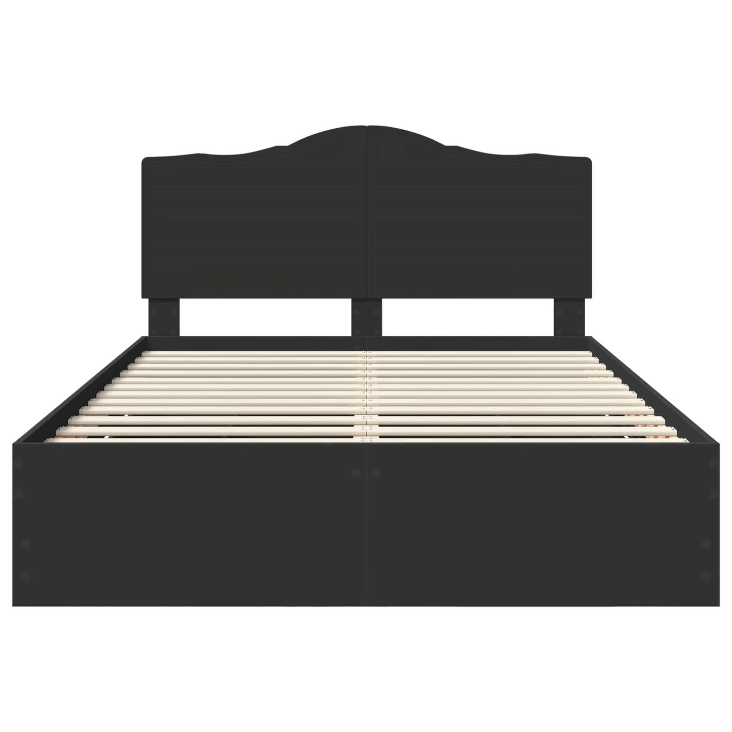 Bed Frame with Drawer Black 140 x 190 cm Engineer Wood