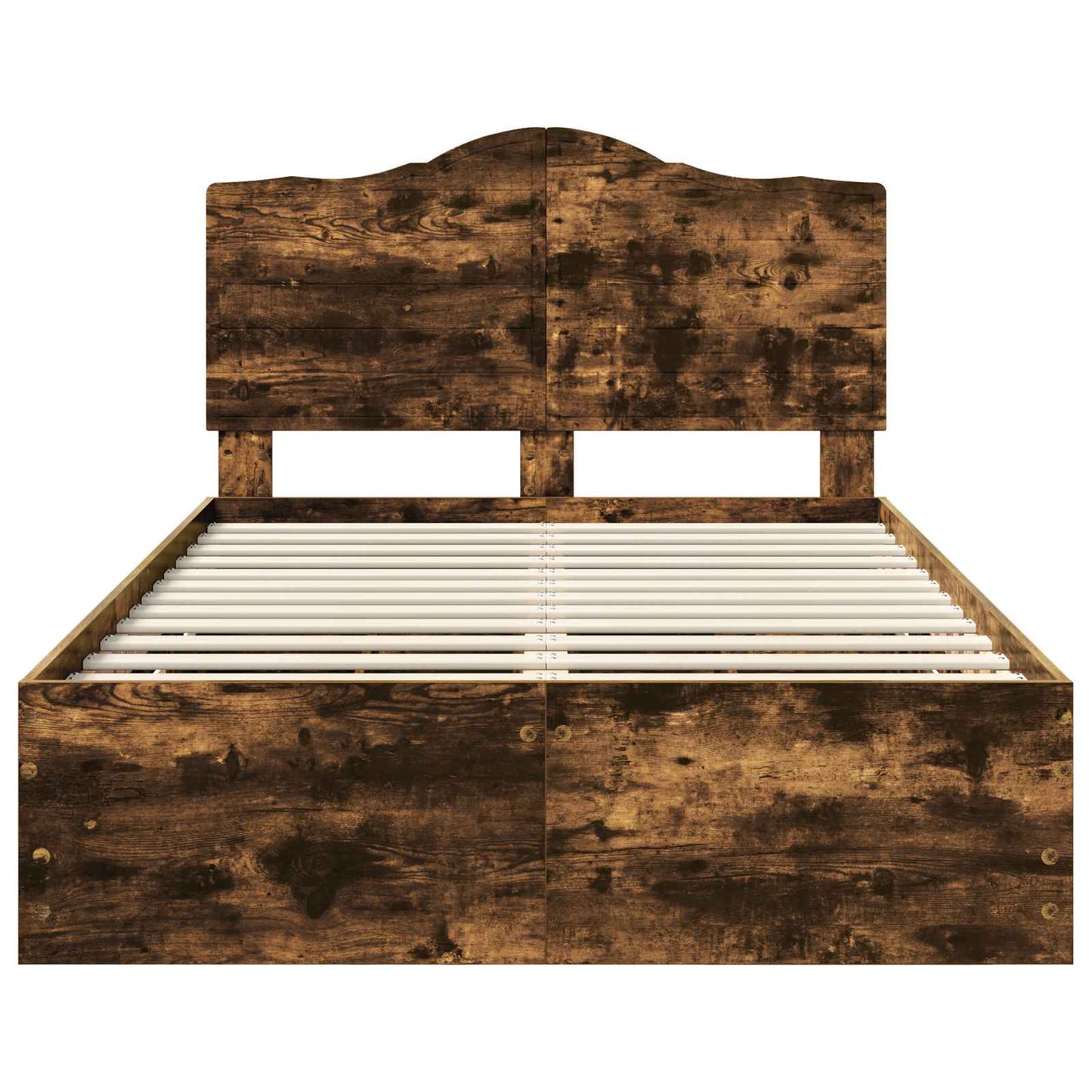 Bed Frame with Drawer Smoked Oak 120 x 190 cm Engineer Wood