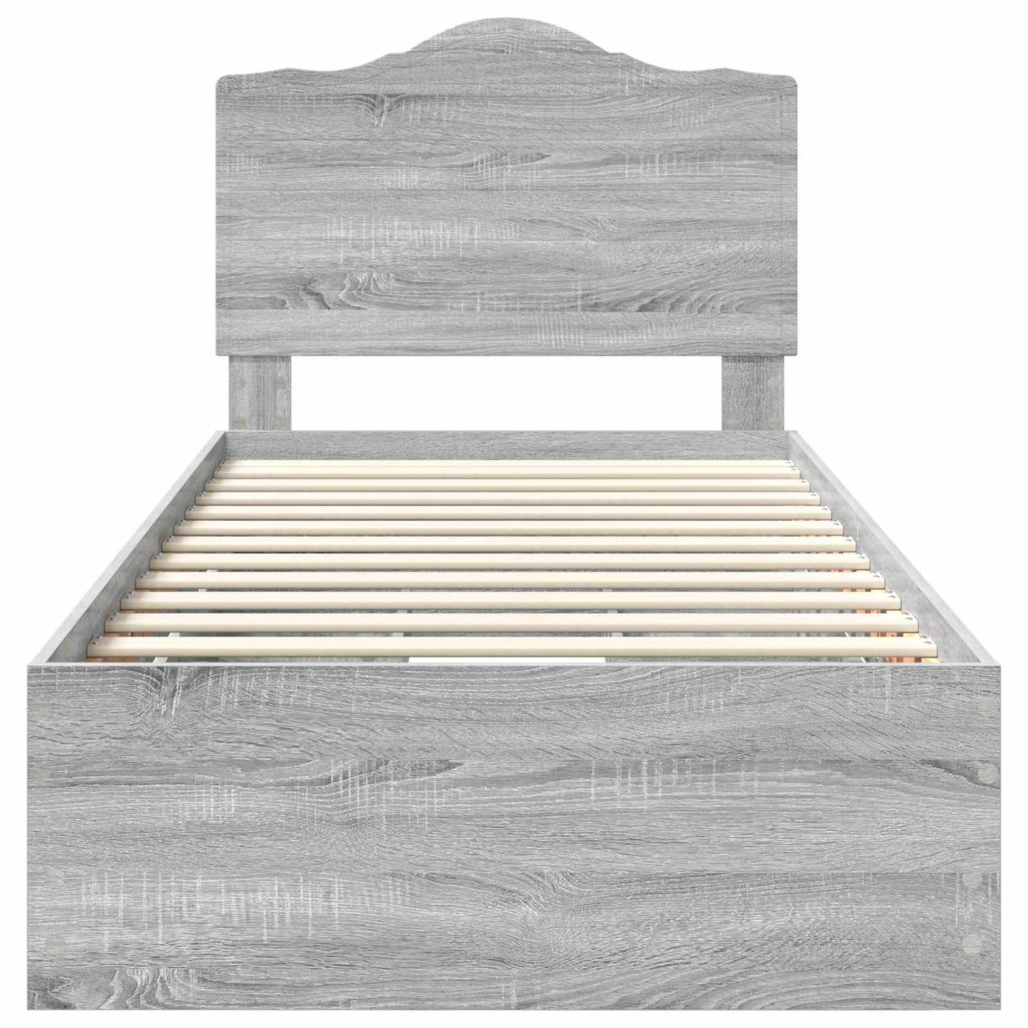 Bed Frame with Drawer Grey Sonoma 100 x 200 cm Engineer Wood