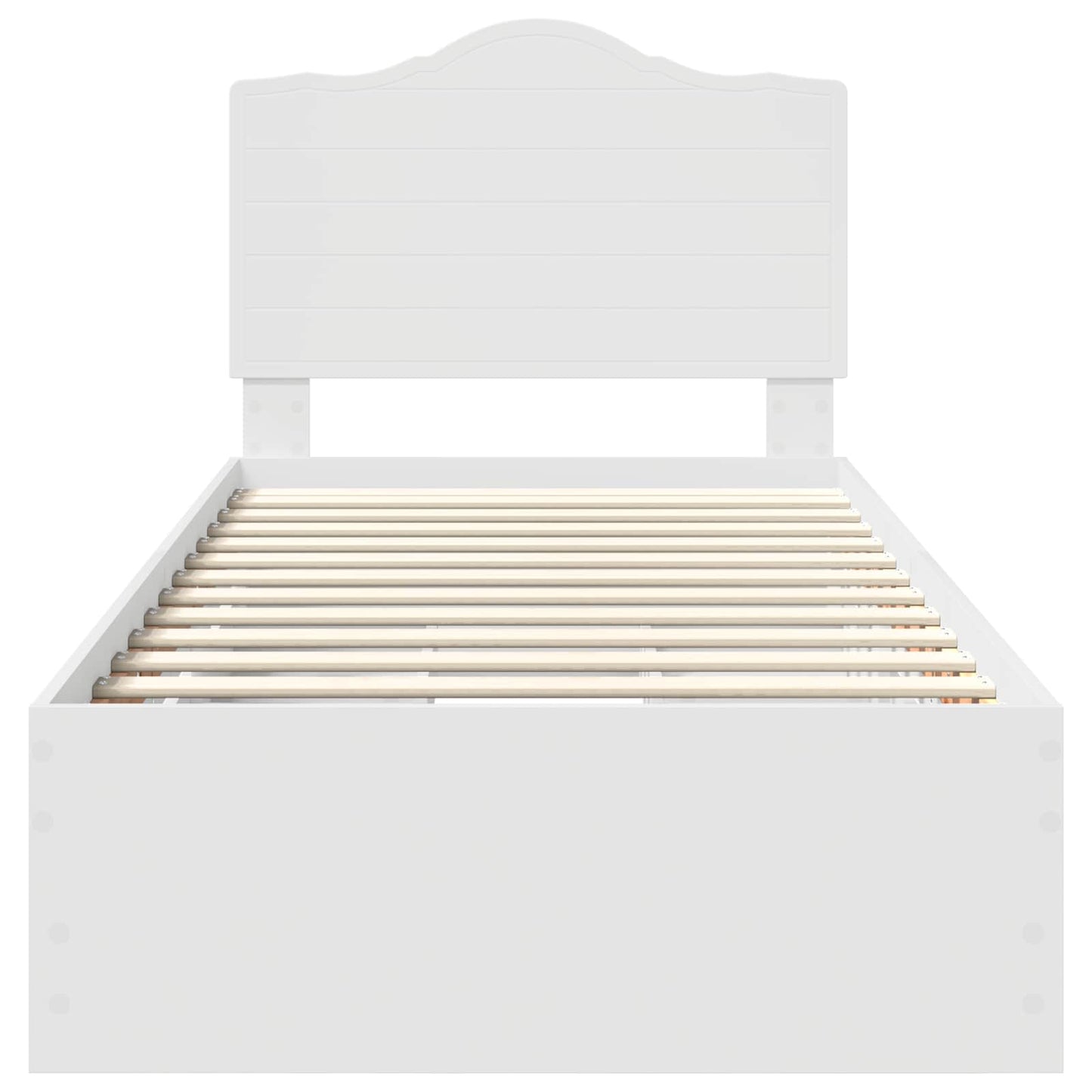 Bed Frame with Drawer White 90 x 200 cm Engineer Wood