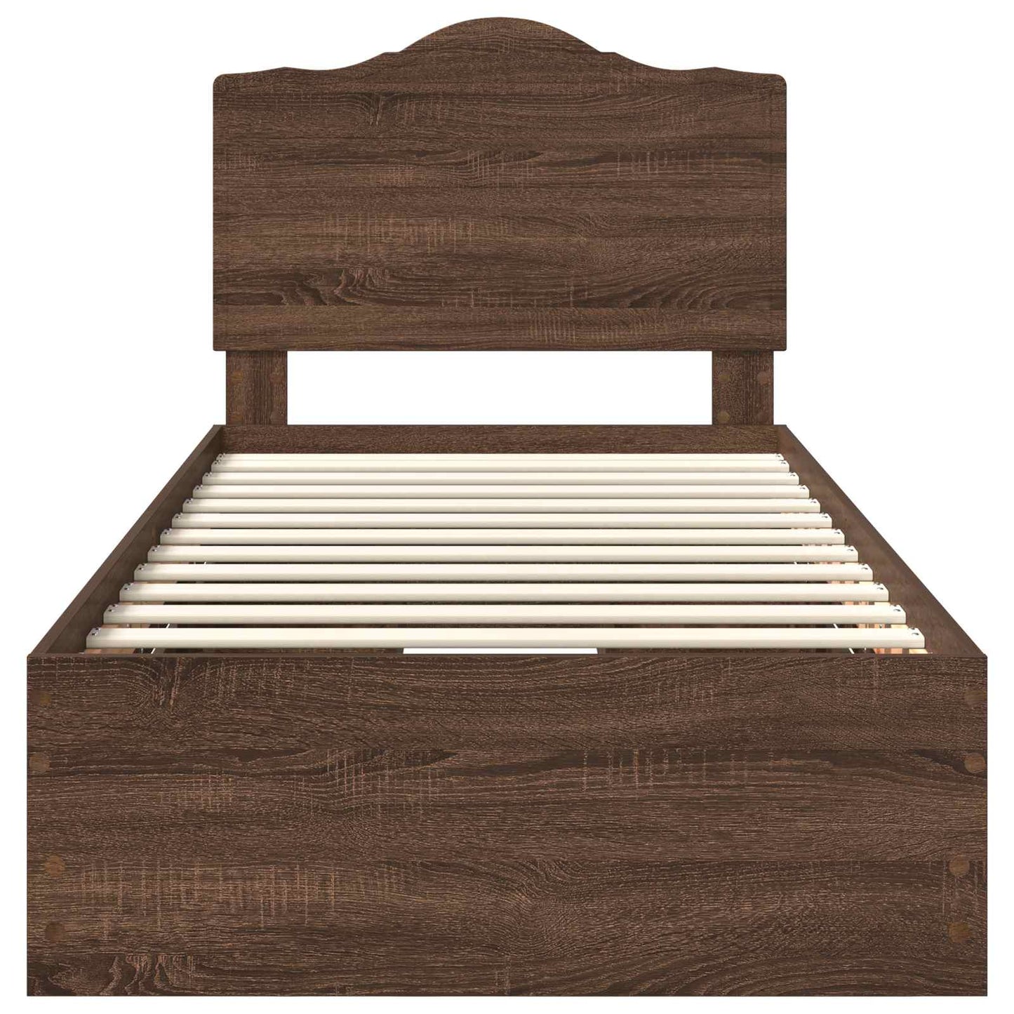 Bed Frame with Drawer Brown Oak 90 x 190 cm Engineer Wood